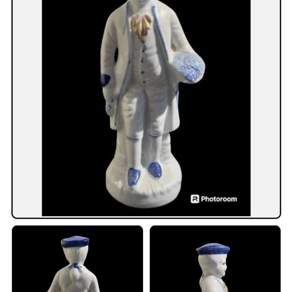 Blue and White Porcelain Figurine